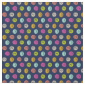 Rainbow Confetti Polka Dot Party on Navy Stof (Close Up)