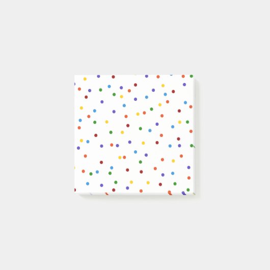 Rainbow Confetti Polka Dot Post-it® Notes (Voorkant)