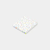 Rainbow Confetti Polka Dot Post-it® Notes (Schuin)