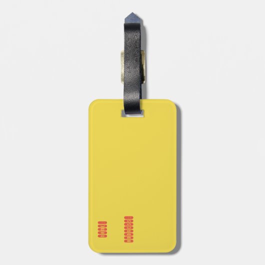 Rainbow Confetti polka dots bagagelabel (Achterkant verticaal)