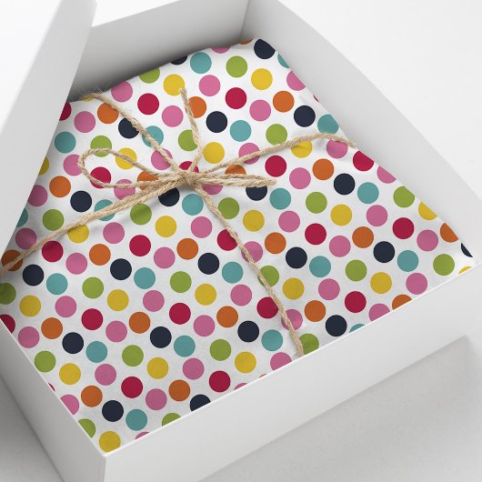 Rainbow Confetti Polka Dots Tissuepapier