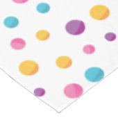 Rainbow Confetti Polka Dots Verjaardagsfeest Tafelkleed (Gekanteld)