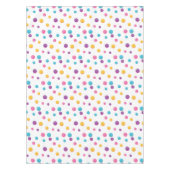 Rainbow Confetti Polka Dots Verjaardagsfeest Tafelkleed (Voorkant)
