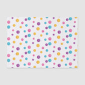 Rainbow Confetti Polka Dots Verjaardagsfeest Tissuepapier (Voorkant)