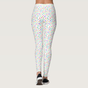 Rainbow Confetti polka stipt leggings