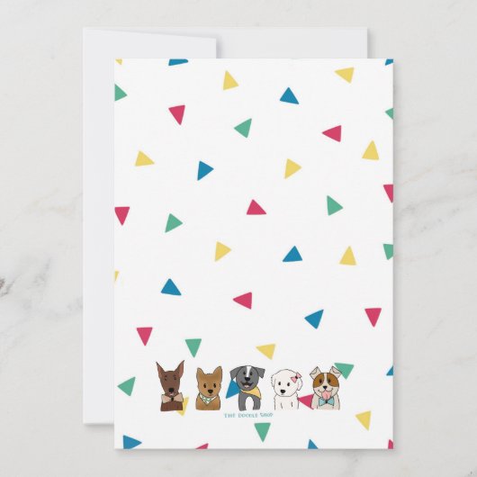 Rainbow Confetti/Puppy Vrienden Kaart (Voorkant)