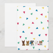 Rainbow Confetti/Puppy Vrienden Kaart (Voorkant / Achterkant)