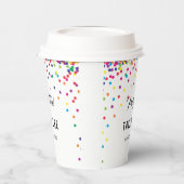 Rainbow confetti sprinkles verjaardagsdecor papieren bekers (Links)