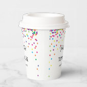 Rainbow confetti sprinkles verjaardagsdecor papieren bekers (Rechts)
