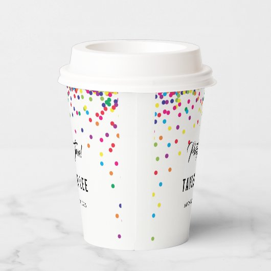 Rainbow confetti sprinkles verjaardagsdecor papieren bekers (Rechts)