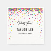 Rainbow confetti sprinkles verjaardagsdecor servet (Voorkant)