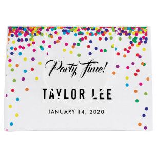 Rainbow confetti sprinkles verjaarfeest groot cadeauzakje