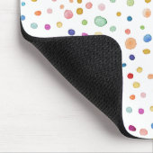 Rainbow Confetti Stippen Waterverf Patroon Muismat (Hoek)