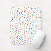 Rainbow Confetti Stippen Waterverf Patroon Muismat (Met muis)
