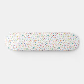 Rainbow Confetti Stippen Waterverf Patt Skateboard (Horizontaal)