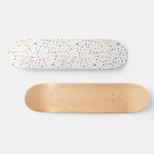 Rainbow Confetti Stippen Waterverf Patt Skateboard (Horizontaal)