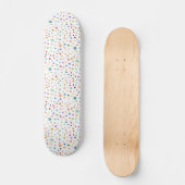Rainbow Confetti Stippen Waterverf Patt Skateboard (Voorkant)
