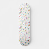 Rainbow Confetti Stippen Waterverf Patt Skateboard (Voorkant)