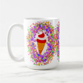 Rainbow Confetti Swirl Ice Cream Koffiemok (Links)