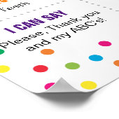 Rainbow Confetti tweede verjaardag poster (Hoek)