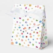 Rainbow Confetti Waterverf Stippen Favor Box Bedankdoosjes (Voorkant Zijde)