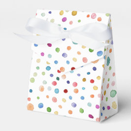 Rainbow Confetti Waterverf Stippen Favor Box Bedankdoosjes