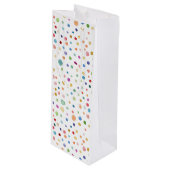 Rainbow Confetti Waterverf Stippen Gift Bag Wijn Cadeautas (Voorkant Gekanteld)