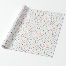 Rainbow Confetti Waterverf Stippen inpakpapier