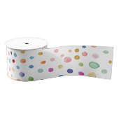 Rainbow Confetti Waterverf Stippen Lint (Spoel)