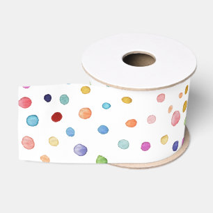 Rainbow Confetti Waterverf Stippen Lint