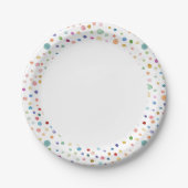 Rainbow Confetti Waterverf Stippen Papier Bord (Voorkant)