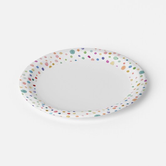 Rainbow Confetti Waterverf Stippen Papier Bord (Gekanteld)