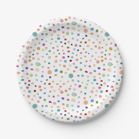 Rainbow Confetti Waterverf Stippen Papier Bord (Voorkant)