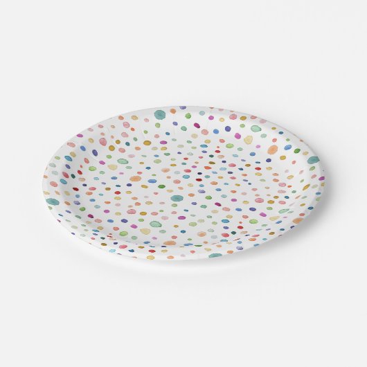 Rainbow Confetti Waterverf Stippen Papier Bord (Gekanteld)