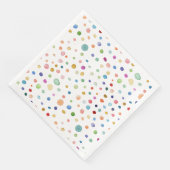 Rainbow Confetti Waterverf Stippen Papier Servet (Hoek)