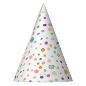 Rainbow Confetti Waterverf Stippen Party Pet Feesthoedjes (Links)