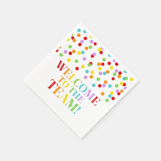 Rainbow Confetti Welkom bij het team Servet (Hoek)