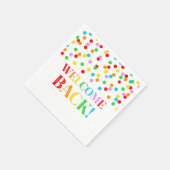 Rainbow Confetti Welkom terug Napkins Servet (Hoek)
