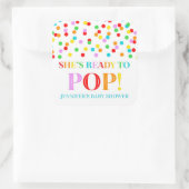 Rainbow Confetti Ze is klaar om te Poppen Custom N Vierkante Sticker (Tas)