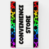 Rainbow Convenience Store-banner Spandoek (Verticaal)