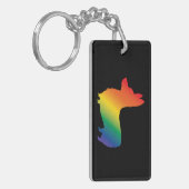 Rainbow corgi sleutelhanger (Voorkant Links)