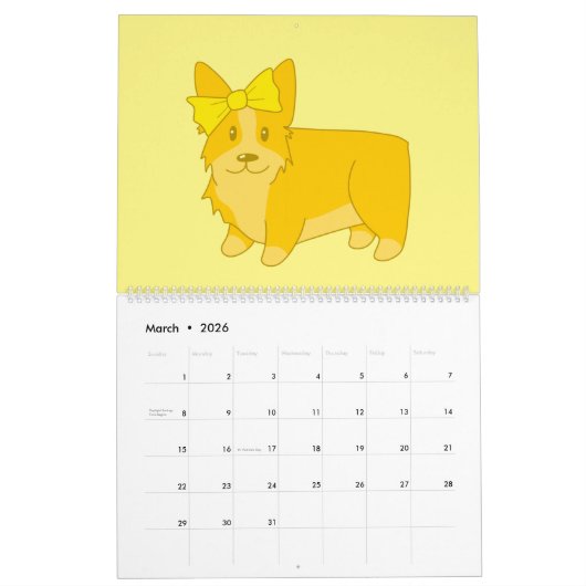 Rainbow Corgis! Kalender (Mar 2026)