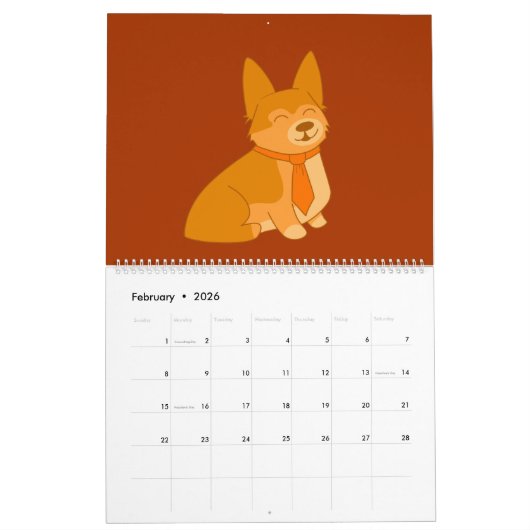 Rainbow Corgis! Kalender (Feb 2026)