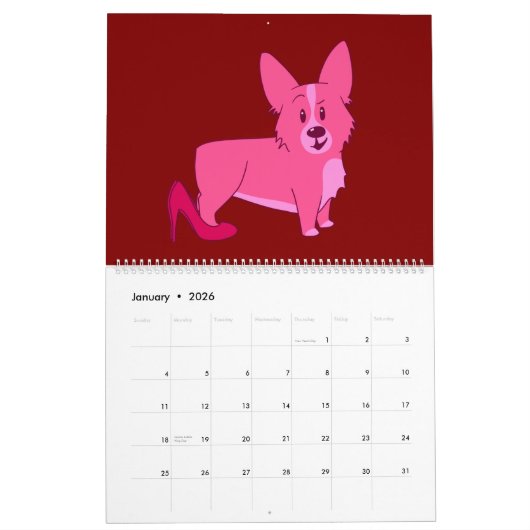 Rainbow Corgis! Kalender (Jan 2026)