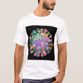 Rainbow Coronavirus COVID Virus Particle T-shirt (Voorkant)