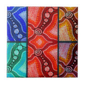 Rainbow Corroboree-paneel Tegeltje (Voorkant)