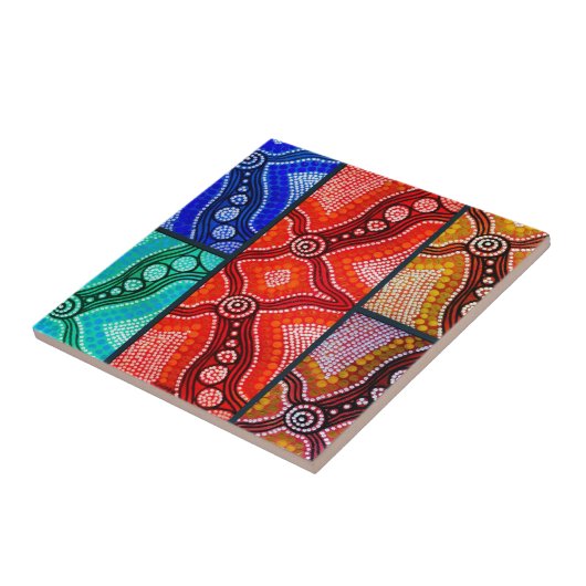 Rainbow Corroboree-paneel Tegeltje (Zijkant)