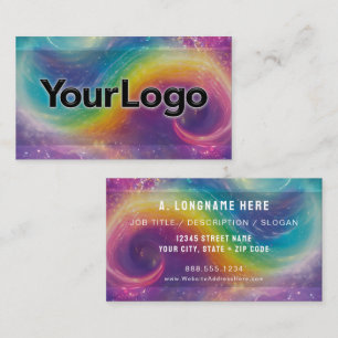 Rainbow Cosmic Galaxy Artisan Company Logo  Visitekaartje