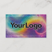 Rainbow Cosmic Galaxy Artisan Company Logo  Visitekaartje (Voorkant)