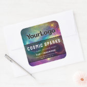 Rainbow Cosmic Galaxy Artisan Product Labels (Envelop)